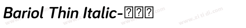 Bariol Thin Italic字体转换